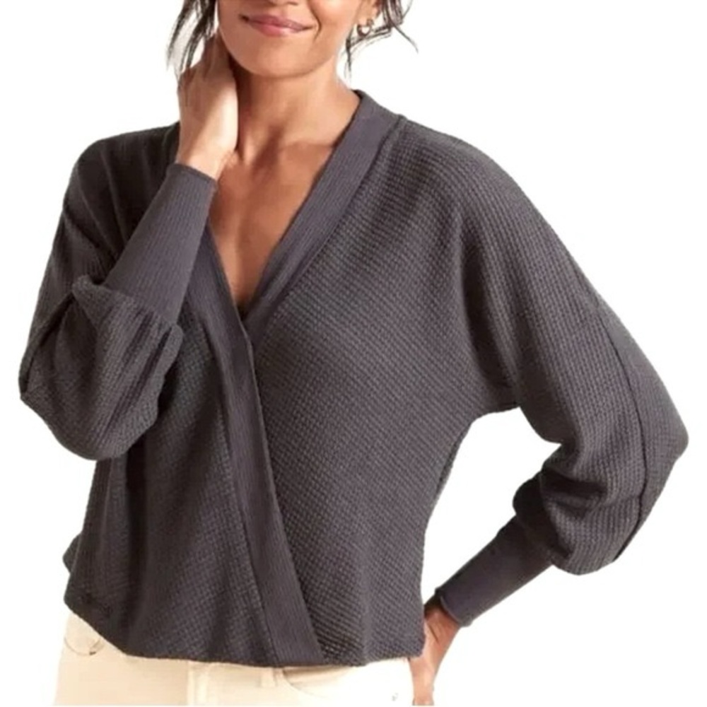 Evereve Charcoal V-Neck Sweater